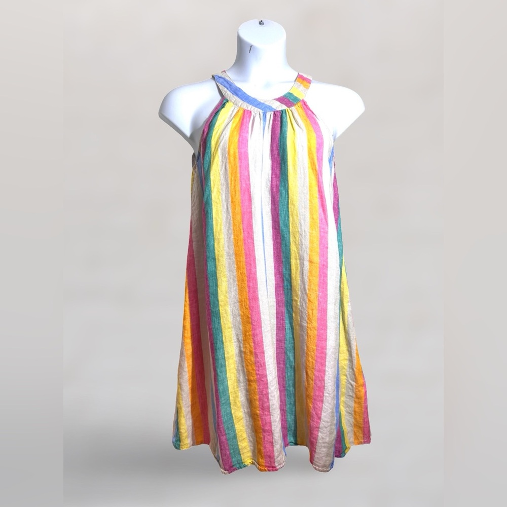 Colorful Striped linen dress